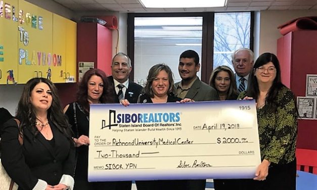 Staten Island Board of Realtors Donates $2,000 for RUMC’s Pediatric Oncology Unit