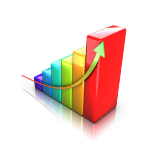 Colorful business 3D graph