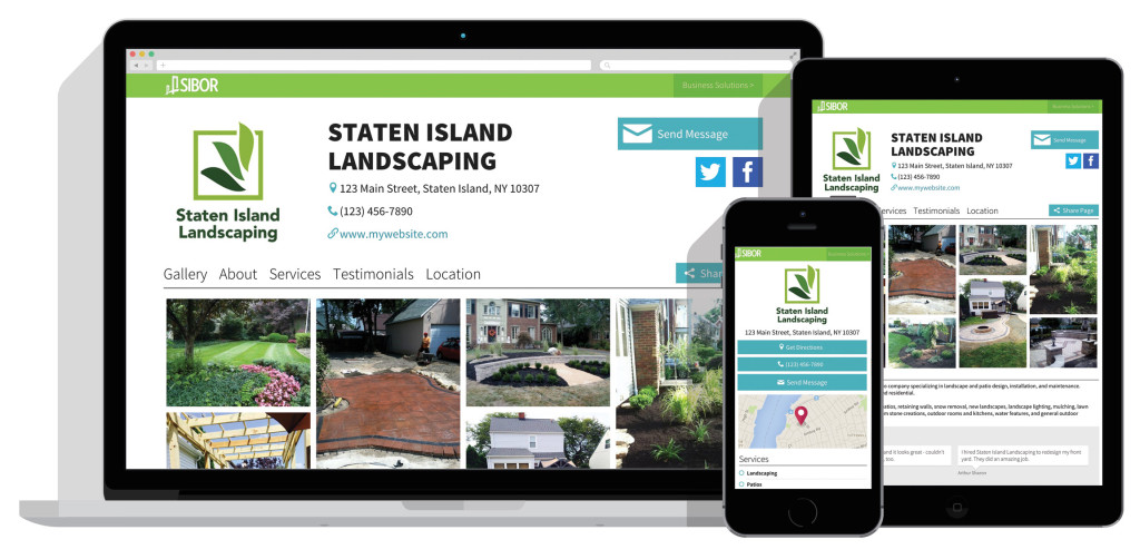 sibor-marketplace-pages-desktop-mobile-tablet-responsive-view-staten-island-landscaping-business-page